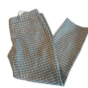 The Limited Gray & White Plaid Cropped Ankle Pants - Size 8